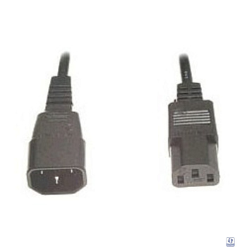 Кабель питания Cablexpert C13-C14, 3х0.5мм2, 6А, с заземлением, 1.8м, черный, пакет