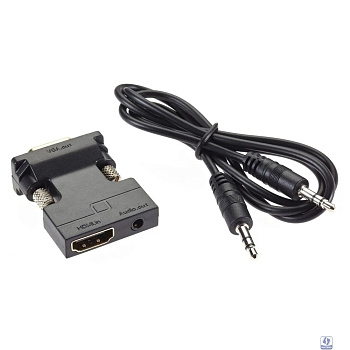 Aopen CA336A Переходник HDMI(F) --> VGA(M)+audio,1080*60Hz, VCOM <CA336A> [4895182225145]