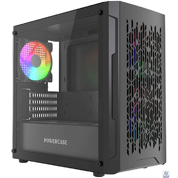 Powercase Mistral Micro D3B ARGB V2, Tempered Glass, 2x 140mm ARGB PWM+1x 120mm ARGB PWM, чёрный, mATX  (CMMDB-A3-V2)