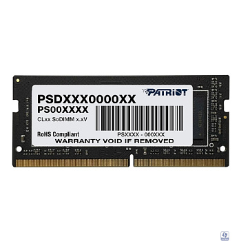 Patriot DDR4 SODIMM 8GB  2666MHz  PSD48G26662S Signature Line RTL PC4-21300 CL19 260-pin 1.2В single rank Ret