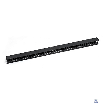 Cabeus VCM-PL-47U-BK Вертикальный кабельный органайзер-гребенка в шкаф 47U, пластиковый, цвет черный (RAL 9004)