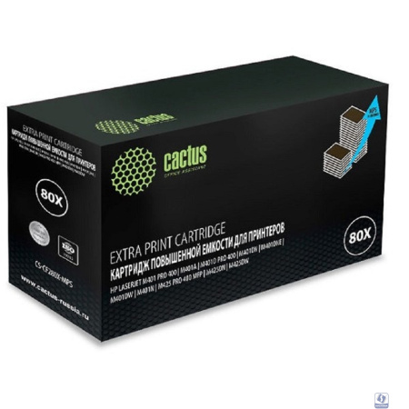 Повреждение упаковки CACTUS CS-CF280X-MPS Тонер Картридж черный для HP LJ Pro 400/M401/M425 (13000 стр.)