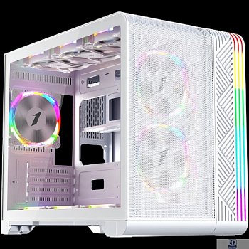 1STPLAYER VT6 ARGB White / mATX / 3x120mm ARGB fans / VT6-WH-3FS7-W