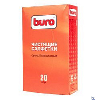 Сухие чистящие салфетки BURO BU-Udry, безворсовые, 20шт. [817443]