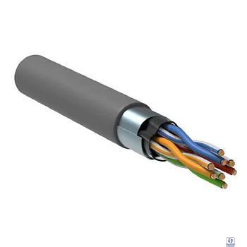 Rexant (01-0152-R) Кабель витая пара F/UTP, CAT 5е, PVC, 4PR, 24AWG, INDOOR, SOLID, серый, 305м, серия LIGHT