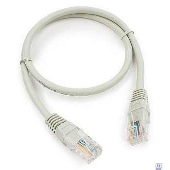 Cablexpert Патч-корд медный UTP PP10-0.5M кат.5, 0.5м, литой, многожильный (серый)