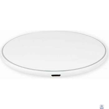 Cablexpert Беспроводное зарядное устройство 10.5Вт QI, кабель MicroUSB 1м, подсветка, белый, коробка (MP3A-PC-31)