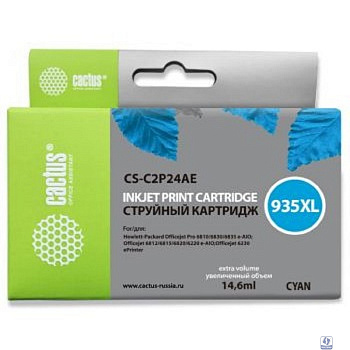 Cactus C2P24AE Картридж №935XL для HP DJ Pro 6230/6830 голубой