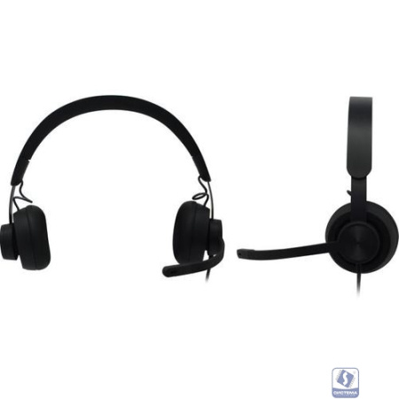 Наушники с микрофоном Logitech Zone Wired UC черный матовый 1.9м накладные USB оголовье (981-000875)