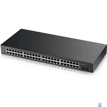 ZYXEL GS1900-48-EU0102F Smart L2 коммутатор Zyxel GS1900-48, rack 19", 48xGE, 2xSFP, кнопка сброса заводских настроек