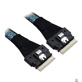 Broadcom 05-60007-00 Cable, x8 8654 to 1x8 8654, 1M. To Controller SFF-8654 (SlimSAS), To Devices/Backplane 1 x8 SFF8654 SlimSAS