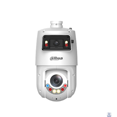 DAHUA DH-SDT4E225-4F-GB-A-PV1-0280-S2 Уличная купольная PTZ IP-видеокамера 1/2.8" 4Мп CMOS ИК 30м, Led 30м (панорамный модуль) 1/2.8" 2Мп CMOS ИК 100м, Led 50м, WDR 120дБ (PTZ-модуль) Видеоаналитика: 