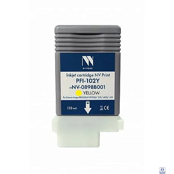 Струйный картридж NV Print PFI-102Y (NV-0898B001) Yellow для Canon ImagePROGRAF iPF500/510/600/610 (130 мл) 