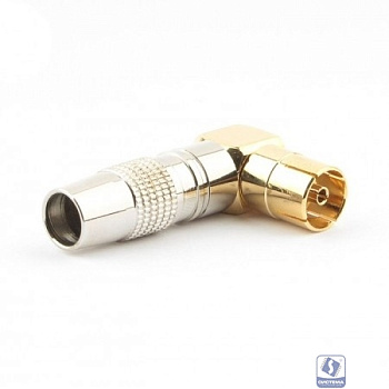 Cablexpert Разьем TV (мама) позолоченный, латунь OD8.5, 90 градусов, блистер (TVPL-08)