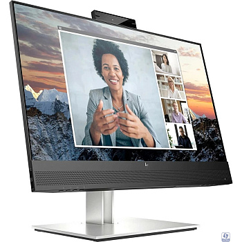 Монитор/ HP E24m G4 Conferencing FHD Monitor 23.8'' (1920 x 1080), IPS, 178/178, 5мс, 300nit, DP/DPout/HDMI, 5USB, Audio, cam/mic, LTSP, 1y