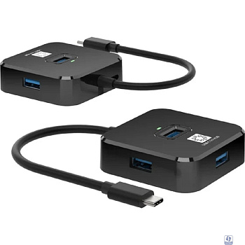 5bites Концентратор HB34C-316BK TYPE-C -> 4*USB3.0 / BLACK