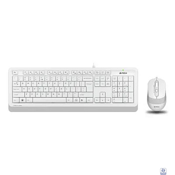 Клавиатура + мышь A4Tech Fstyler F1010 клав:белый/серый мышь:белый/серый USB Multimedia [1147556]