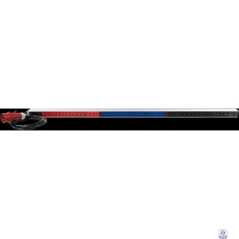 REM Верт блок розеток Rem-3x16, 3 фазы 16A, инд, 36 C13, 6 C19, 1420 мм, вх IEC 309, шнур 3 м