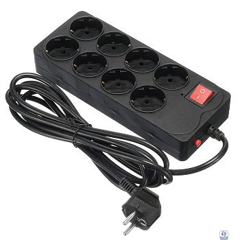 BURO Сетевой фильтр 8 розеток (800SH-3-B),3м, черный коробка 