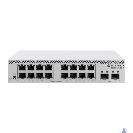 MikroTik CSS318-16G-2S+IN Коммутатор управляемый, 16x 1Gbit, 2x SFP+, настольный