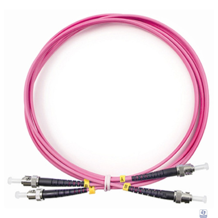 Cabeus FOP-50-OM4-ST-ST-2m Шнур оптический duplex ST-ST 50/125 mm OM4 2м LSZH