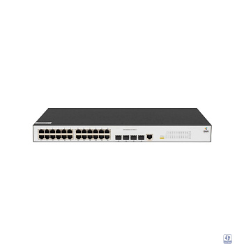 SNR-S2982G-24T-POE-E Управляемый гигабитный PoE коммутатор уровня 2, 24 порта 10/100/1000Base-T с поддержкой PoE, 4 порта 100/1000Base-X (SFP), бюджет PoE 370 Вт, встроенный БП ~220V AC.