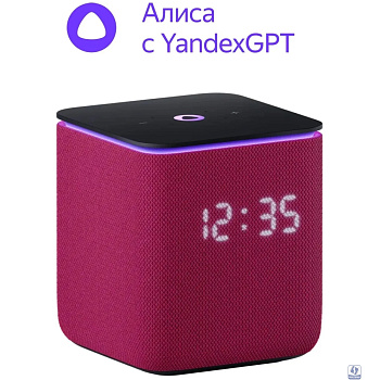 Яндекс Станция Миди Zigbee Малиновый [YNDX-00054PNK]