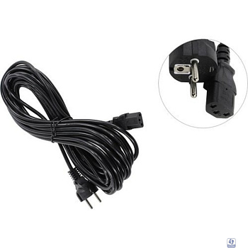 Exegate EP280656RUS Кабель питания ExeGate Power PC-10P (Евровилка Schuko->С13) VDE-250V-3*0.75mm2, медь, черный, 10м.