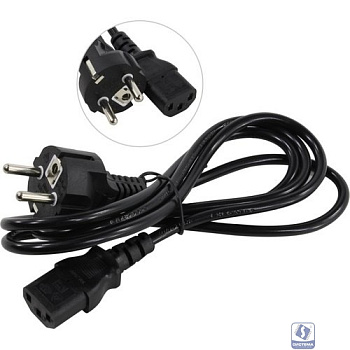 Exegate EP280642RUS Кабель питания ExeGate Power PC-1,5P (Евровилка Schuko->С13) VDE-250V-3*0.5mm2, медь, 6A,  черный, 1.5м.