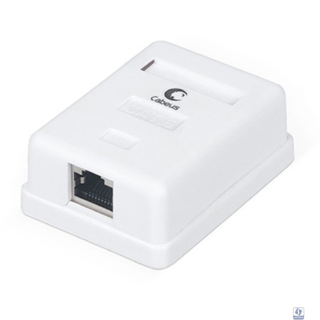 CABEUS WS-8P8C-CAT.6-SH-1 РОЗЕТКА КОМПЬЮТЕРНАЯ RJ-45(8P8C), КАТЕГОРИЯ 6, ЭКРАНИРОВАННАЯ, ОДИНАРНАЯ, ВНЕШНЯЯ, DUAL IDC