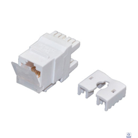 Rexant (02-0254-1) Модуль Keystone Jack RJ-45(8P8C), UTP неэкранированный, CAT 6, тип 180 градусов, с пылезащитной шторкой, белый PRO