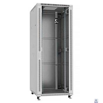 Cabeus SH-05C-42U80/100 Шкаф напольный 19", 42U 800x1000x2055mm (ШхГхВ) передняя стеклянная и задняя сплошная металлическая двери, ручка с замком, цвет серый (RAL 7035)