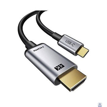 Bion Переходник USB Type-C - HDMI (M/F), 4K@60Hz, металлический корпус, 0.10 м [BXP-A-USBCM-HDMIF-M]