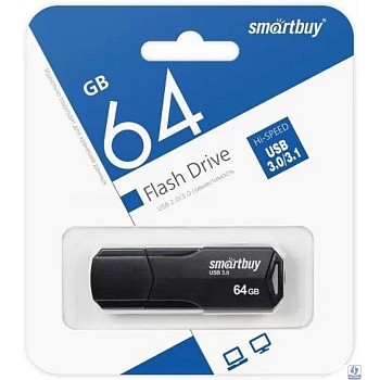 Smartbuy USB Drive 64GB CLUE Black (SB64GBCLU-K3) UFD 3.0/3.1