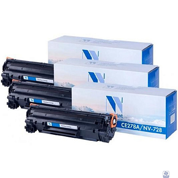 Картридж NVP совместимый NV-CE278A/NV-728-SET3 универсальные для HP/Canon LaserJet Pro P1566/ P1606dn/ M1536dnf/ i-Sensys 4410/ 4430/ 4450/ 4550/ 4550d/ 4570/ 4570dn/ 4580/ 4580dn/ 4730/ 4750/ 4780w/ 
