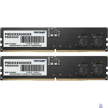 Patriot DDR5 DIMM 16GB 2x8Gb 4800MHz Patriot PSD516G4800K Signature RTL PC5-38400 CL40 DIMM ECC 288-pin 1.1В