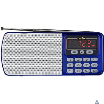 Perfeo радиоприемник цифровой ЕГЕРЬ FM+ 70-108МГц/ MP3/ питание USB или BL5C/ цвет синий (i120-BL) [PF_5027]
