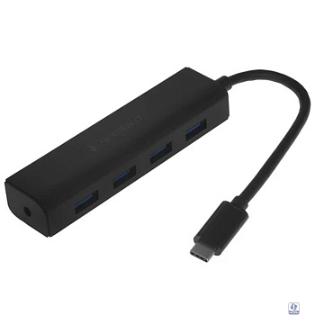 Концентратор USB 3.0 Gembird UHB-C364, 4 порта, Type-C, с доп питанием