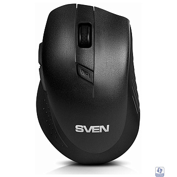 Беспроводная мышь Sven RX-425W чёрная (5+1кл. 800-1600DPI, блист)