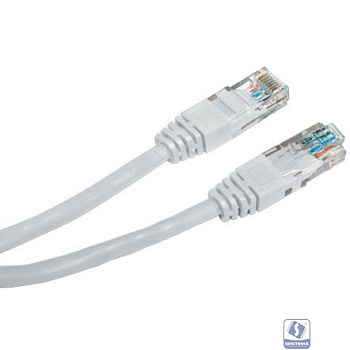 Патч-корд TWT UTP кат.5e, с заливными колпачками, 0.3 м, белый