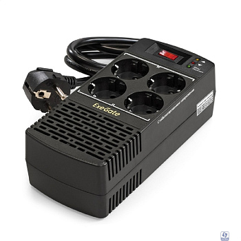 Exegate EP285939RUS Стабилизатор ExeGate Power AD5000-1000 (1000VA/500W, диапазон 150...280В, 4 евророзетки)