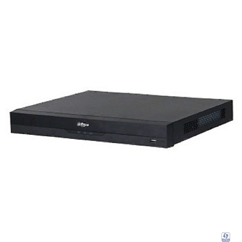 DAHUA DHI-NVR4216-16P-EI 16-канальный IP-видеорегистратор c PoE, 4K, H.265+, видеоаналитика, входящий поток до 256Мбит/с, 2 SATA III до 16Тбайт