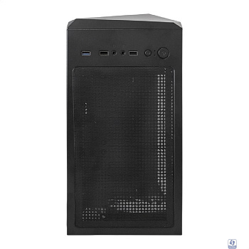 Exegate EX292858RUS Корпус Miditower ExeGate EVO-8225 (ATX, без БП, 2*USB+1*USB3.0, черный, 2 вент. с RGB подсветкой и полоса на передней панели, боковая панель - закаленное стекло)