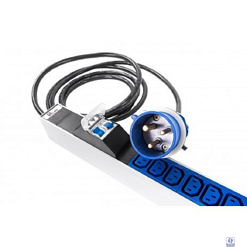 REM Верт блок розеток, мониторинг, измерение, 1 фаза 32A, авт, 24C13, 6C19, 1420 мм, вх IEC 309, шнур 3м (R-MC1-32-24C13-6C19-A-MI-1420-3-2P)