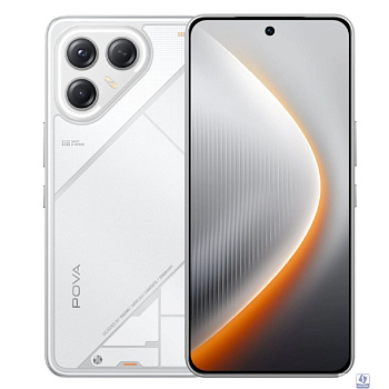 Tecno Pova 7 Ultra 5G 256Gb 8Gb белый моноблок 3G 4G 6.8" 1080x2460 Android 14 50Mpix 802.11 a/b/g/n/ac NFC GPS GSM900/1800 Protect