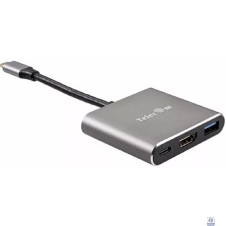 Telecom Кабель-концентратор USB3.1 TypeCm -->HDMI+USB3.0 +PD charging 4K@30Hz <TUC010T>