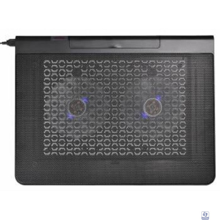 BURO Подставка для ноутбука 17"398x300x29mm 2xUSB 2x 140mmFAN 926г металлическая сетка/пластик черный (BU-LCP170-B214)
