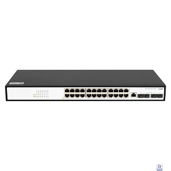 SNR SNR-S5110G-24TX-POE Управляемый PoE коммутатор уровня 2+, 24 порта 10/100/1000Base-T, 4 порта 1/10G SFP+, бюджет PoE 250 Вт, встроенный БП ~220V AC