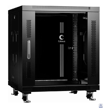 CABEUS SH-05C-12U60/60-BK ШКАФ МОНТАЖНЫЙ ТЕЛЕКОММУНИКАЦИОННЫЙ 19" НАПОЛЬНЫЙ ДЛЯ РАСПРЕДЕЛИТЕЛЬНОГО И СЕРВЕРНОГО ОБОРУДОВАНИЯ 12U 600X600X730MM (ШХГХВ)