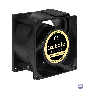 Exegate EX289001RUS Вентилятор 220В ExeGate EX08038SAL (80x80x38 мм, Sleeve bearing (подшипник скольжения), подводящий провод 30 см, 2400RPM, 36dBA)
